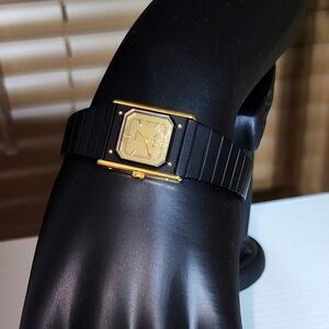 SFA Tank Art  Black & Gold Deco Retro Swiss Made Watch Collectible